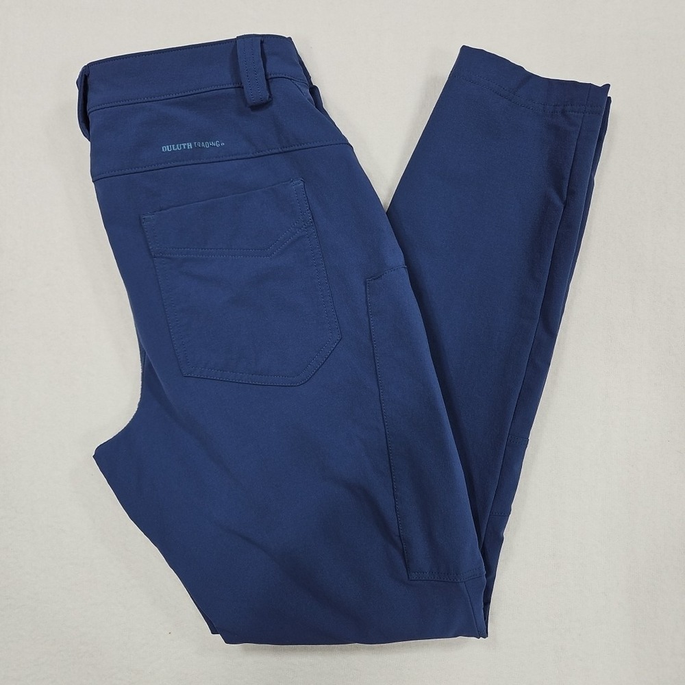 Duluth Trading Co Flexpedition Pants Womens‎ 8 Blue Nylon Stretch Skinny Hiking